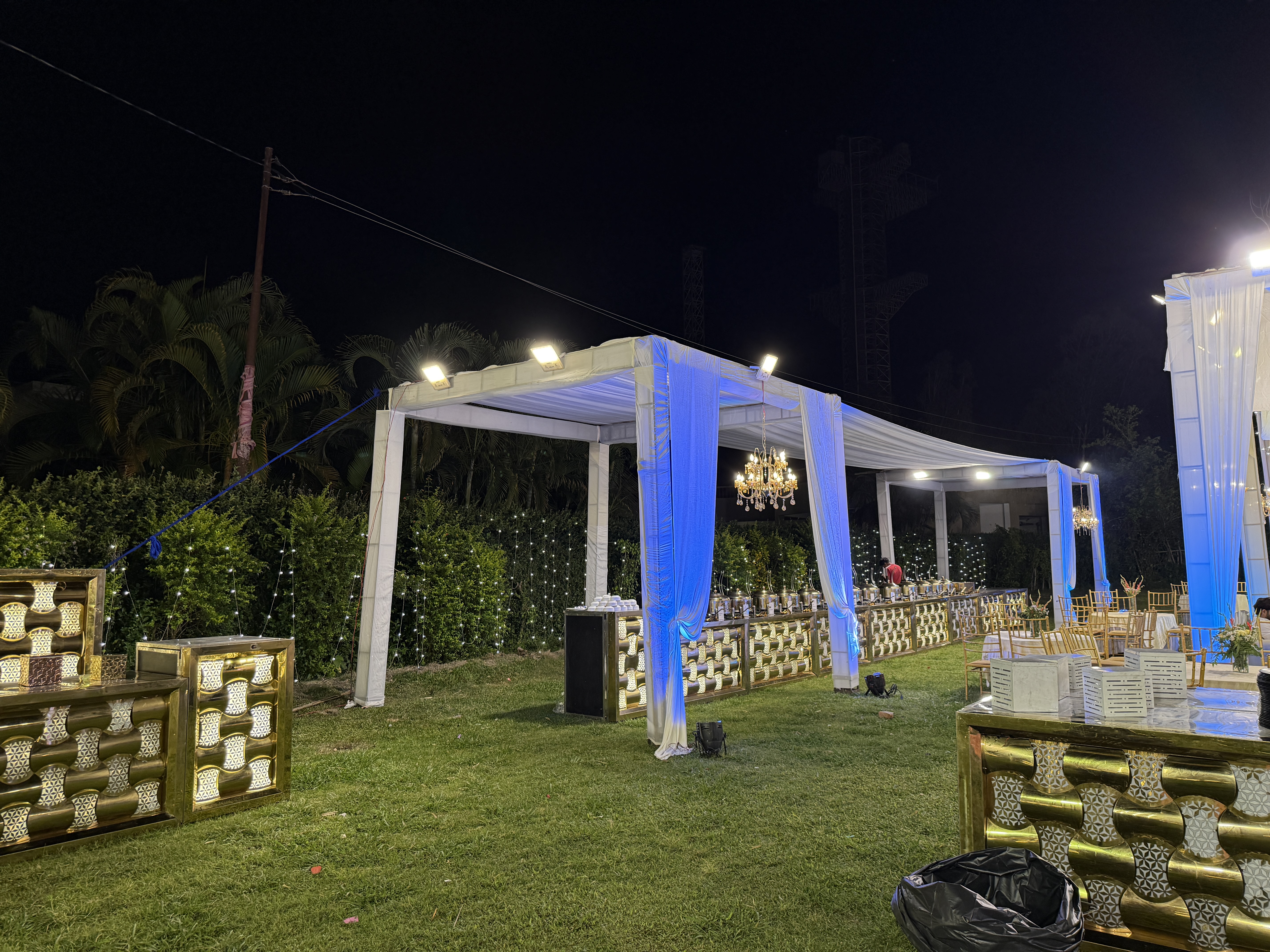 Reception wedding photo at Corbett Wild Resort